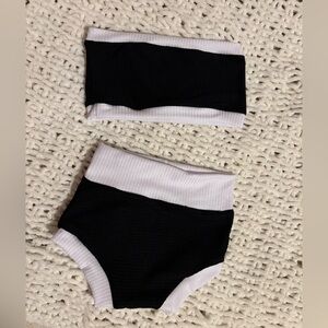 Black and White Two-Piece Set